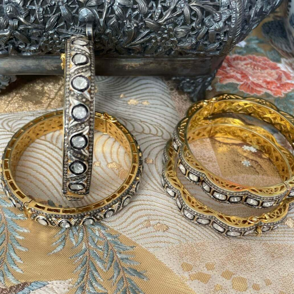 Timeless Polki and Diamond Bangles ā A Legacy of Elegance Antiqa Handcrafted