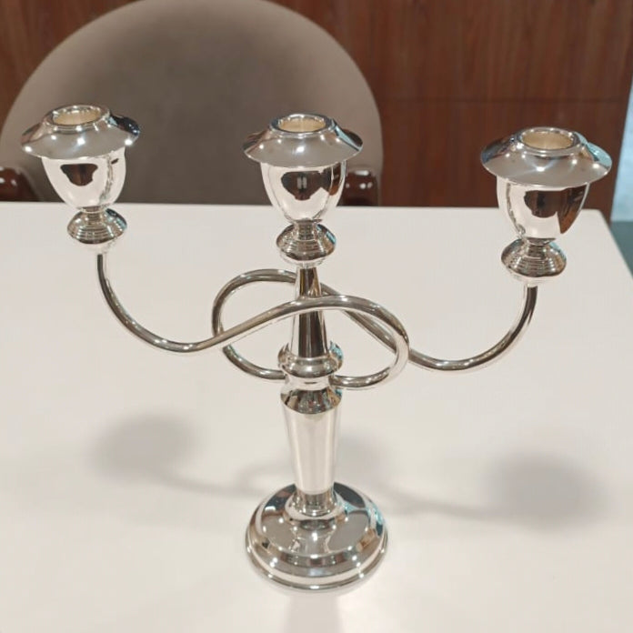 Elegant Silver Candelabra – Luxury 3-Arm Candle Holder for Home & Events Antiqa Handcrafted