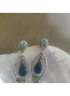 Blue sapphire earring
