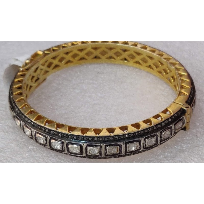 925 Silver Polki Diamond Bracelet  Jeypore Creations