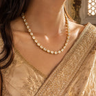 70 Piece Natural Polki Necklace in Sterling Silver