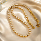 70 Piece Natural Polki Necklace in Sterling Silver
