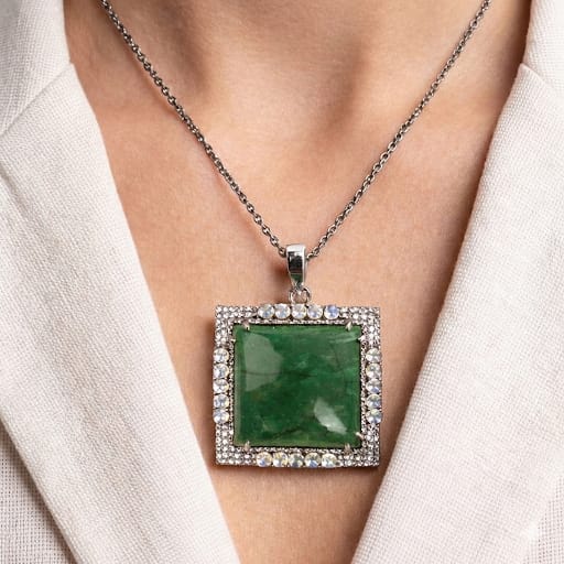statement gemstone pendant