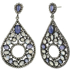 Exquisite Moonstone & Blue Sapphire Chandelier Earrings – A Timeless Statement
