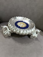 Exquisite Silver-Plated Decorative Urli with Intricate Lotus Design – Royal Home & Pooja Décor
