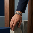 Exquisite Polki and Diamond Link Bracelet in Sterling Silver