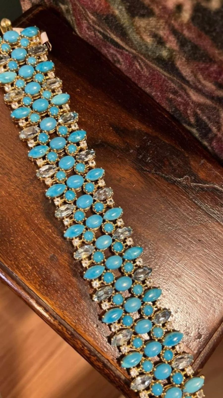 turquoise and aquamarine bracelet