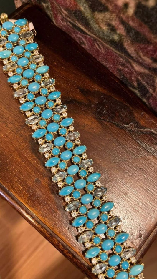 turquoise and aquamarine bracelet