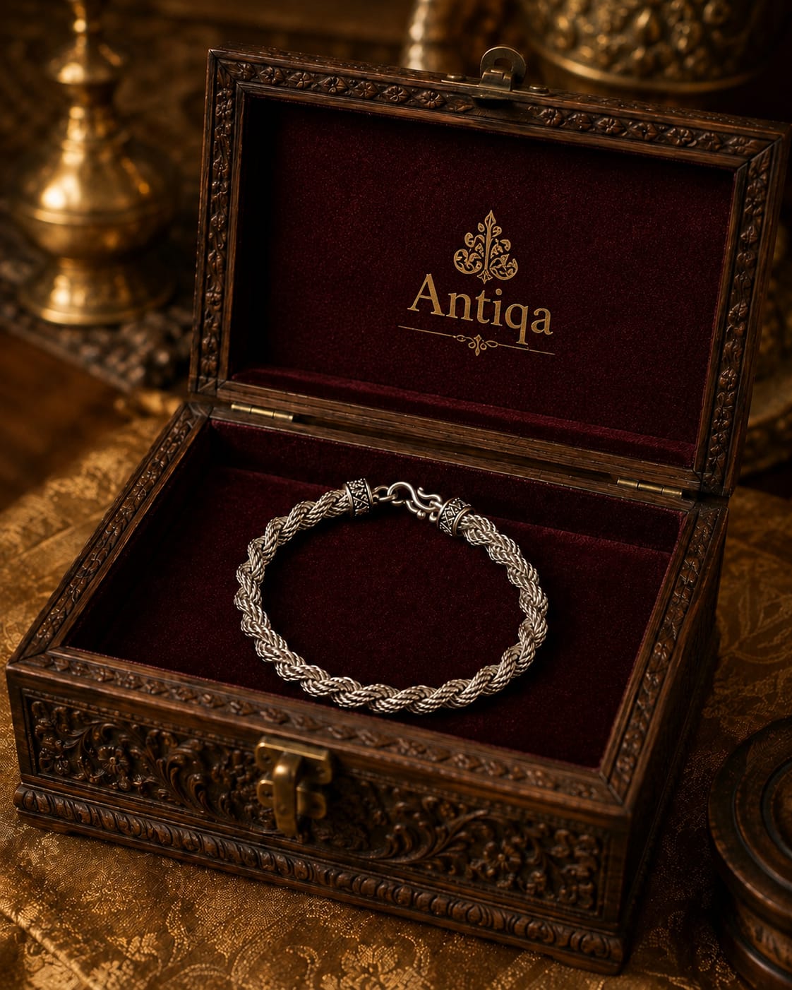 Twisted Hollow Pipe Sterling Silver Unisex Bracelet