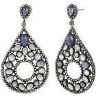 Exquisite Moonstone & Blue Sapphire Chandelier Earrings – A Timeless Statement