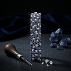 Handcrafted Bracelet with Natural Polki, Blue Sapphire & Diamonds | One-of-a-Kind Luxury Silver Jewelry