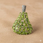 Handcrafted Peridot & Diamond Statement Pendant – Sterling Silver & Gold Accents
