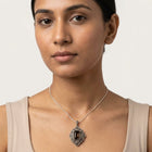 Handcrafted Smoky Quartz Diamond Pendant in Sterling Silver – Vintage Style
