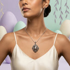Handcrafted Smoky Quartz Diamond Pendant in Sterling Silver – Vintage Style