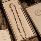 Handcrafted Sterling Silver Gemstone Necklace with Pearls, Ruby, Lapis Lazuli & Aquamarine