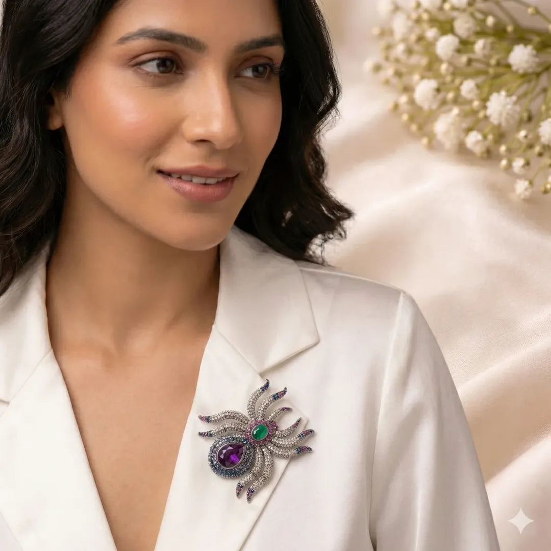 handcrafted octopus brooch pendant