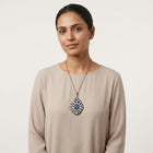 Handmade Moonstone & Blue Sapphire Pendant – A Celestial Masterpiece