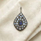 Handmade Moonstone & Blue Sapphire Pendant – A Celestial Masterpiece