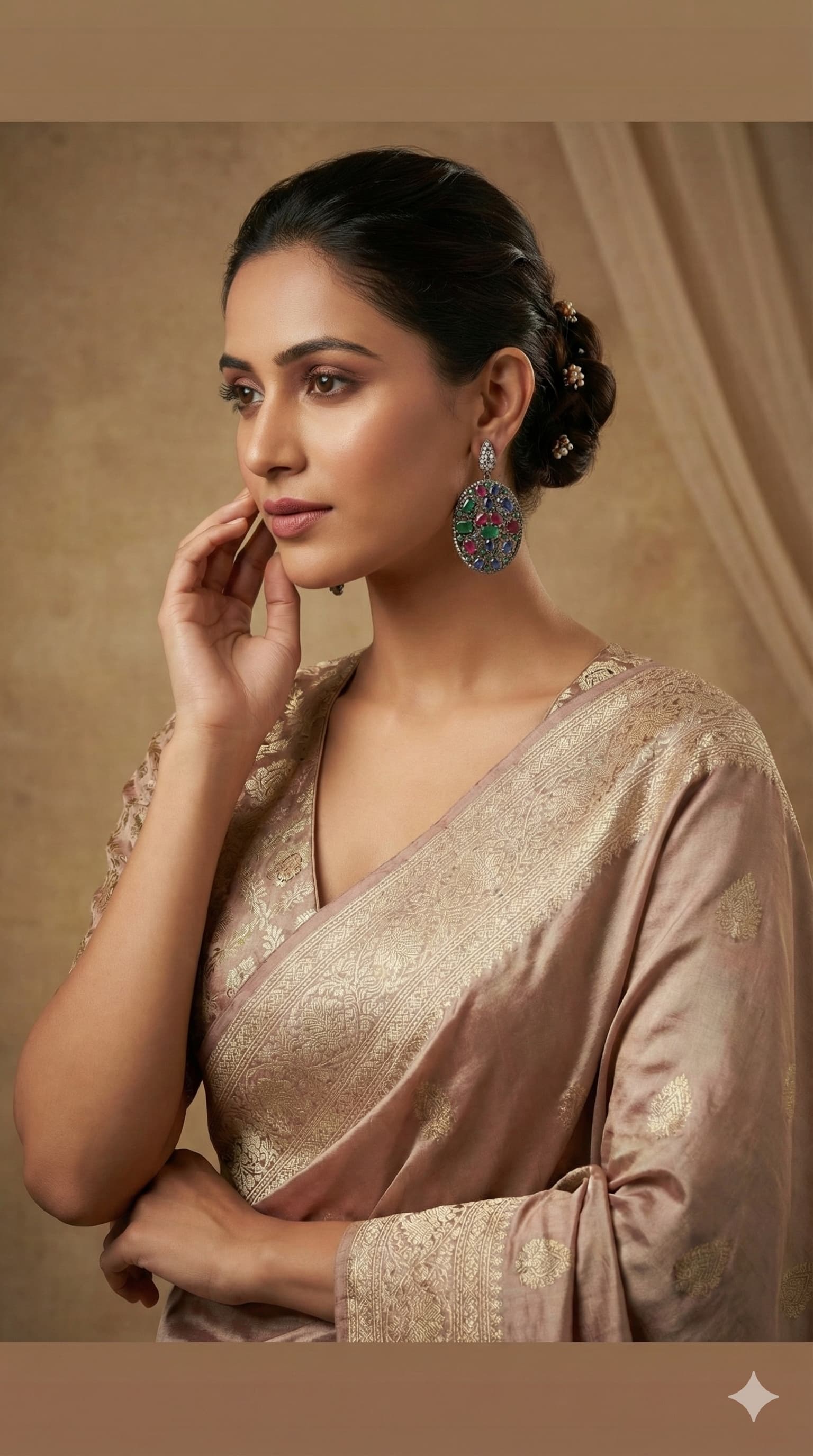 kyanite ruby earrings