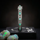 Luxury Handcrafted Bracelet with Opal, Polki & Diamonds in Sterling Silver | Limited Edition Mughal Victorian Jewelry