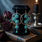 Persian Turquoise Drop Earrings in Sterling Silver