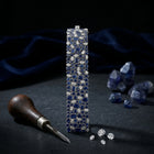 Handcrafted Bracelet with Natural Polki, Blue Sapphire & Diamonds | One-of-a-Kind Luxury Silver Jewelry