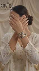Victorian Multi-Tourmaline Bracelet with Diamond Pave
