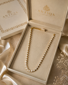 Minimalist Diamond Polki Necklace in Sterling Silver