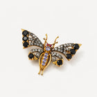 Butterfly Brooch with Sapphire, Tanzanite & Diamonds