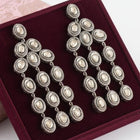 Royal Mughal Victorian Polki Diamond Ear Danglers | Handcrafted 925 Sterling Silver | 6ct Natural Diamonds