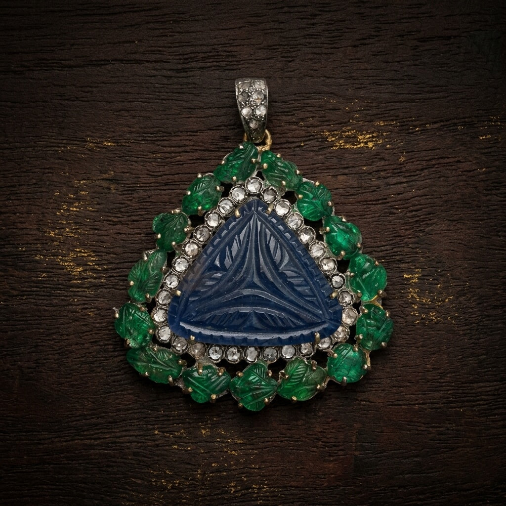 silver and diamond pendant
