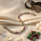 Sterling Silver Bracelet with Multi-Color Tourmaline & Diamonds – 13.5g | 13ct Tourmaline