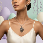 Handcrafted Smoky Quartz Diamond Pendant in Sterling Silver – Vintage Style