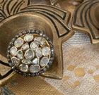 Stunning Polki Diamond Cluster Ring - Vintage Gold Statement Jewelry for Women