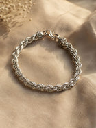 Twisted Hollow Pipe Sterling Silver Unisex Bracelet