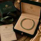 Victorian Emerald Bezel Bracelet in Gold-Gilded Silver