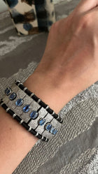Victorian Kyanite & Diamond Bracelet | Handmade in Sterling Silver