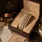 Victorian Multi-Tourmaline Bracelet with Diamond Pave