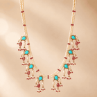 Victorian Pearl & Ruby Sterling Silver Statement Necklace