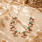 Victorian Pearl & Ruby Sterling Silver Statement Necklace