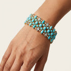 Victorian Turquoise & Aquamarine Bracelet | Handmade in Silver