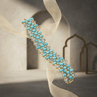 Victorian Turquoise & Aquamarine Bracelet | Handmade in Silver