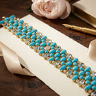 Victorian Turquoise & Aquamarine Bracelet | Handmade in Silver