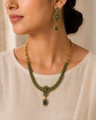 Mughal Zambian Emerald & Diamond Necklace - 19 Carat Marquise